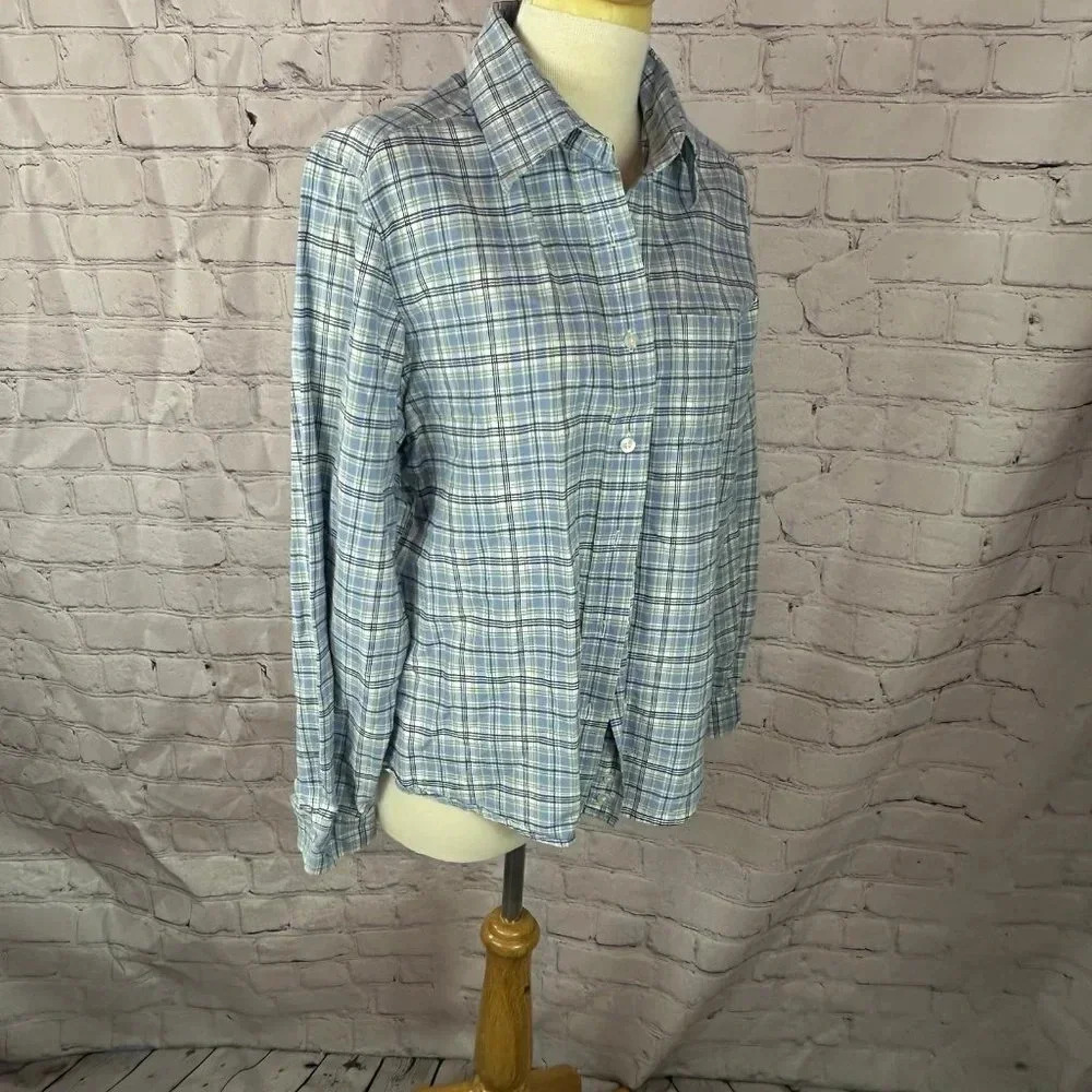 women's western Rockies button front plaid shirt size large
